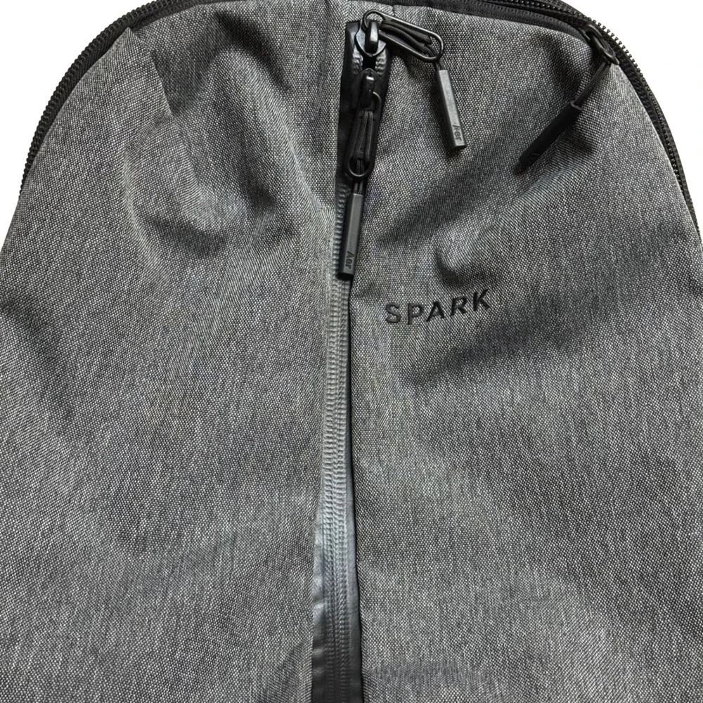 Aer Fit Pack‎ 2 Gray Heathered Gym Work Backpack Laptop Sleeve Shoe Compartment